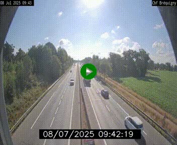 Webcam sur le périphérique de Rennes (N136) à hauteur du quartier Bréquigny, au sud de la ville