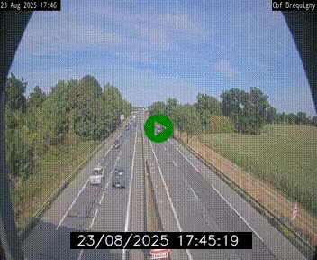 Webcam sur le périphérique de Rennes (N136) à hauteur du quartier Bréquigny, au sud de la ville
