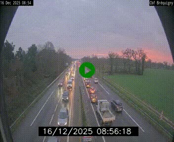 Webcam sur le périphérique de Rennes (N136) à hauteur du quartier Bréquigny, au sud de la ville