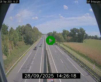 Webcam sur le périphérique de Rennes (N136) à hauteur du quartier Bréquigny, au sud de la ville