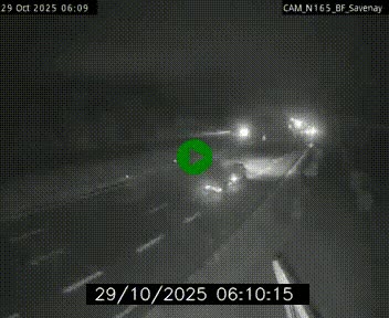 Webcam sur la N165 à hauteur de Savenay, au nord-ouest de Nantes en direction de la Bretagne