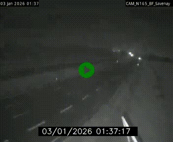 Webcam sur la N165 à hauteur de Savenay, au nord-ouest de Nantes en direction de la Bretagne