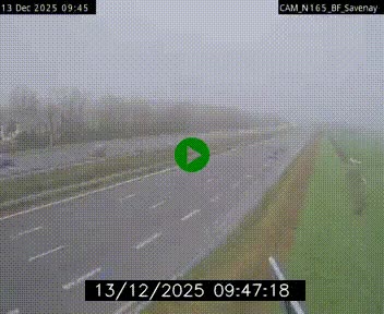 Webcam sur la N165 à hauteur de Savenay, au nord-ouest de Nantes en direction de la Bretagne