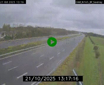 Webcam sur la N165 à hauteur de Savenay, au nord-ouest de Nantes en direction de la Bretagne