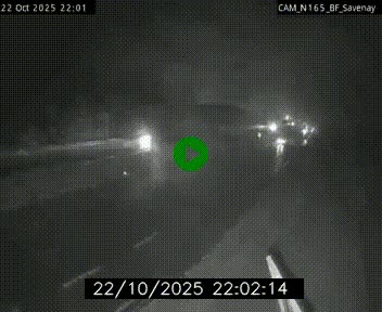Webcam sur la N165 à hauteur de Savenay, au nord-ouest de Nantes en direction de la Bretagne