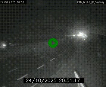 Webcam sur la N165 à hauteur de Savenay, au nord-ouest de Nantes en direction de la Bretagne