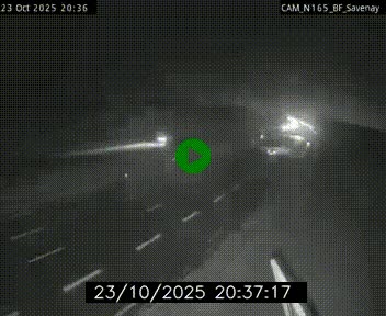 Webcam sur la N165 à hauteur de Savenay, au nord-ouest de Nantes en direction de la Bretagne