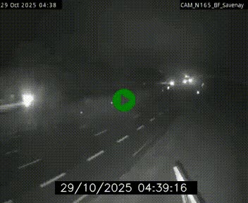 Webcam sur la N165 à hauteur de Savenay, au nord-ouest de Nantes en direction de la Bretagne