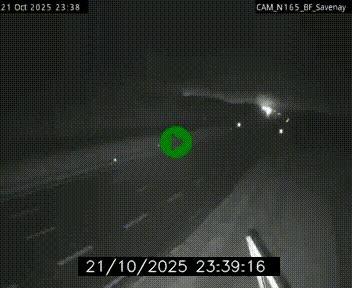 Webcam sur la N165 à hauteur de Savenay, au nord-ouest de Nantes en direction de la Bretagne