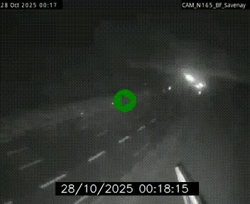 Webcam sur la N165 à hauteur de Savenay, au nord-ouest de Nantes en direction de la Bretagne