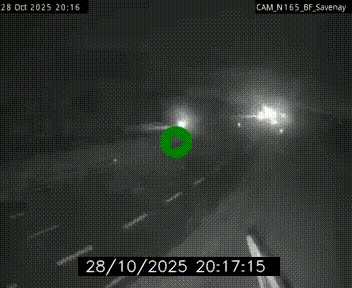 Webcam sur la N165 à hauteur de Savenay, au nord-ouest de Nantes en direction de la Bretagne