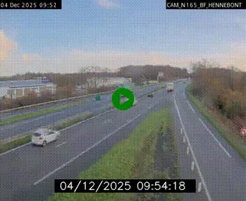 Webcam sur la N165 à hauteur de Hennebont, au nord de Lorient