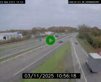 Webcam sur la N165 à hauteur de Hennebont, au nord de Lorient