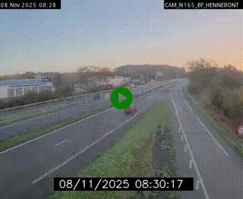 Webcam sur la N165 à hauteur de Hennebont, au nord de Lorient