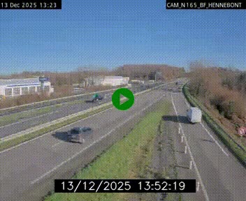 <h2>Webcam sur la N165 à hauteur de Hennebont, au nord de Lorient</h2>