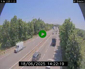 Webcam sur le périphérique de Nantes (N844) après la Porte de Bouguenais, à l'ouest de la ville