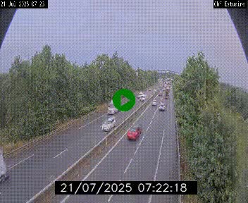 Webcam sur le périphérique de Nantes (N844) après la Porte de Bouguenais, à l'ouest de la ville