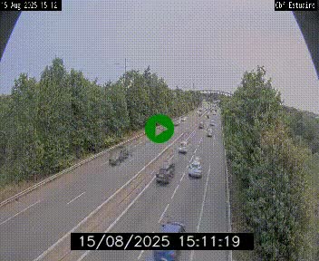 Webcam sur le périphérique de Nantes (N844) après la Porte de Bouguenais, à l'ouest de la ville
