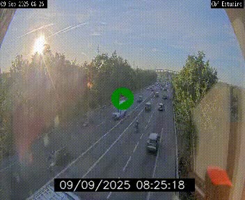 Webcam sur le périphérique de Nantes (N844) après la Porte de Bouguenais, à l'ouest de la ville