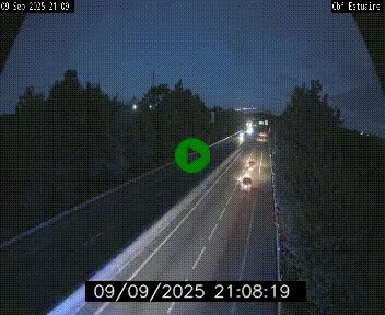 Webcam sur le périphérique de Nantes (N844) après la Porte de Bouguenais, à l'ouest de la ville