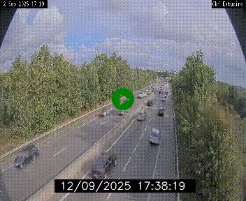 Webcam sur le périphérique de Nantes (N844) après la Porte de Bouguenais, à l'ouest de la ville
