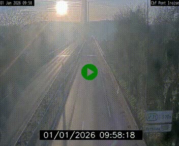 Webcam sur la N165 après le Pont de l'Iroise, à l'entrée de Brest