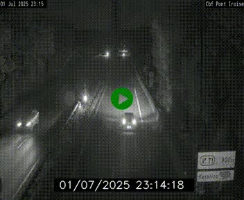 <h2>Webcam sur la N165 après le Pont de l'Iroise, à l'entrée de Brest</h2>