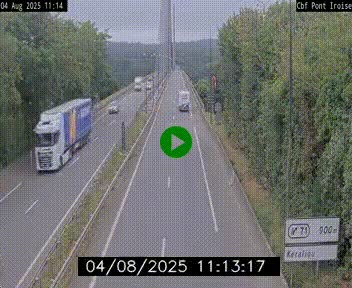 <h2>Webcam sur la N165 après le Pont de l'Iroise, à l'entrée de Brest</h2>