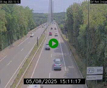 <h2>Webcam sur la N165 après le Pont de l'Iroise, à l'entrée de Brest</h2>