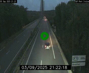 <h2>Webcam sur la N165 après le Pont de l'Iroise, à l'entrée de Brest</h2>