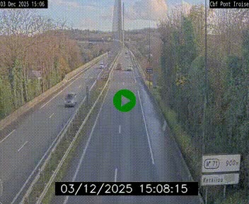 <h2>Webcam sur la N165 après le Pont de l'Iroise, à l'entrée de Brest</h2>