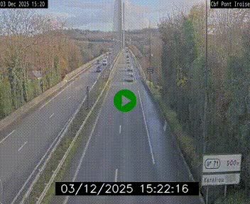 <h2>Webcam sur la N165 après le Pont de l'Iroise, à l'entrée de Brest</h2>