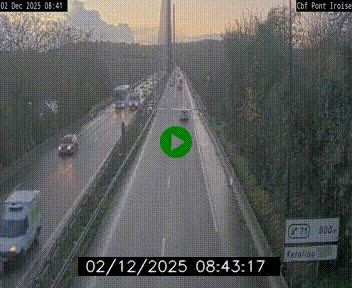 <h2>Webcam sur la N165 après le Pont de l'Iroise, à l'entrée de Brest</h2>