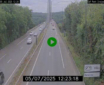 <h2>Webcam sur la N165 après le Pont de l'Iroise, à l'entrée de Brest</h2>