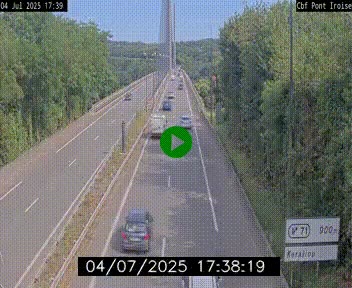 <h2>Webcam sur la N165 après le Pont de l'Iroise, à l'entrée de Brest</h2>