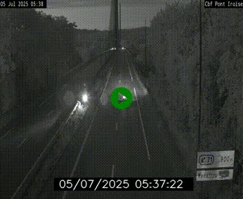 Webcam sur la N165 après le Pont de l'Iroise, à l'entrée de Brest