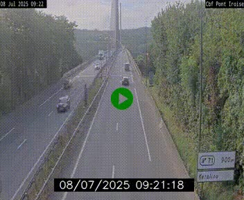 <h2>Webcam sur la N165 après le Pont de l'Iroise, à l'entrée de Brest</h2>