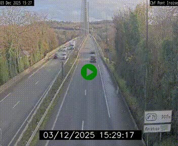 <h2>Webcam sur la N165 après le Pont de l'Iroise, à l'entrée de Brest</h2>