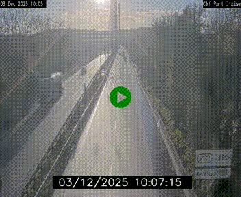 <h2>Webcam sur la N165 après le Pont de l'Iroise, à l'entrée de Brest</h2>
