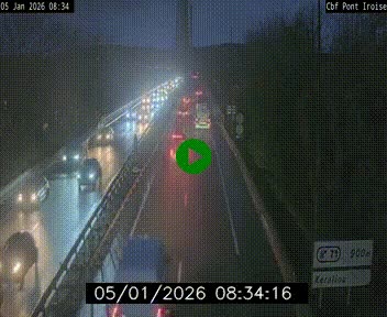 <h2>Webcam sur la N165 après le Pont de l'Iroise, à l'entrée de Brest</h2>