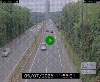 <h2>Webcam sur la N165 après le Pont de l'Iroise, à l'entrée de Brest</h2>