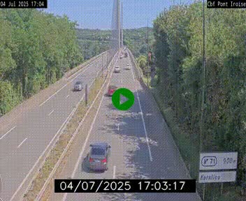 <h2>Webcam sur la N165 après le Pont de l'Iroise, à l'entrée de Brest</h2>