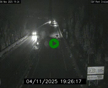 Webcam sur la N165 après le Pont de l'Iroise, à l'entrée de Brest
