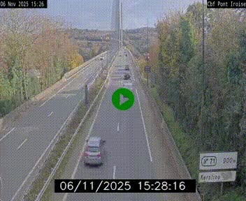 <h2>Webcam sur la N165 après le Pont de l'Iroise, à l'entrée de Brest</h2>