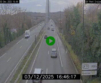 <h2>Webcam sur la N165 après le Pont de l'Iroise, à l'entrée de Brest</h2>