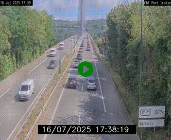 <h2>Webcam sur la N165 après le Pont de l'Iroise, à l'entrée de Brest</h2>