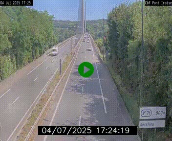 <h2>Webcam sur la N165 après le Pont de l'Iroise, à l'entrée de Brest</h2>