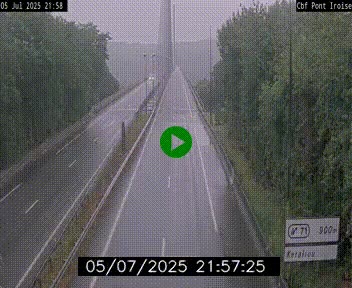 <h2>Webcam sur la N165 après le Pont de l'Iroise, à l'entrée de Brest</h2>
