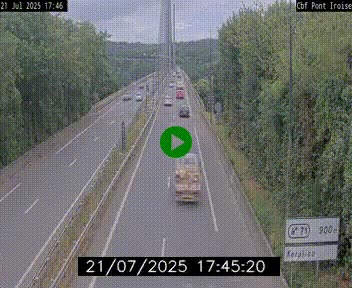 <h2>Webcam sur la N165 après le Pont de l'Iroise, à l'entrée de Brest</h2>