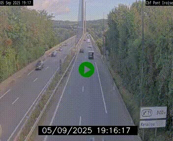<h2>Webcam sur la N165 après le Pont de l'Iroise, à l'entrée de Brest</h2>